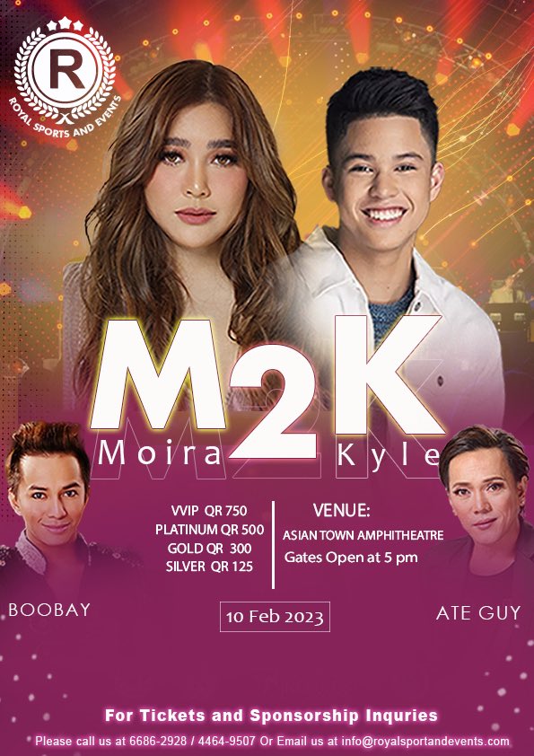 RoyalSportsE's tweet photo. Get ready for the coldest winter that you will ever experience. A pre-valentine live band concert with Moira and Kyle together with Boobay and Ate Gay. https://t.co/qoOJuNi62Y