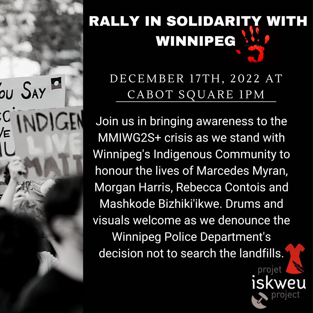 Please see the press release link for Saturday’s Rally in Solidarity with Winnipeg.  We encourage you to bring a red dress for display!  Please share widely!

shorturl.at/klGQ1