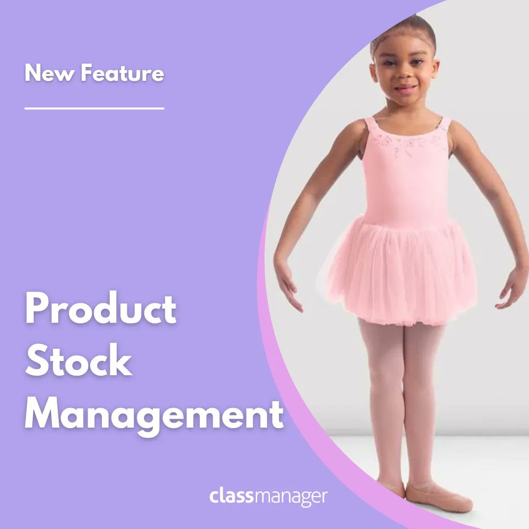 ClassManager1's tweet image. 🎉🎉 #NewFeature is here: Introducing Product Stock Management 🎉 🎉  

Class Manager adds a new and innovative way to manage your product, giving you the ability to add stock levels to products. 

#dancewear #balletwear #balletshop #balletshoes #balletworld #balletclass