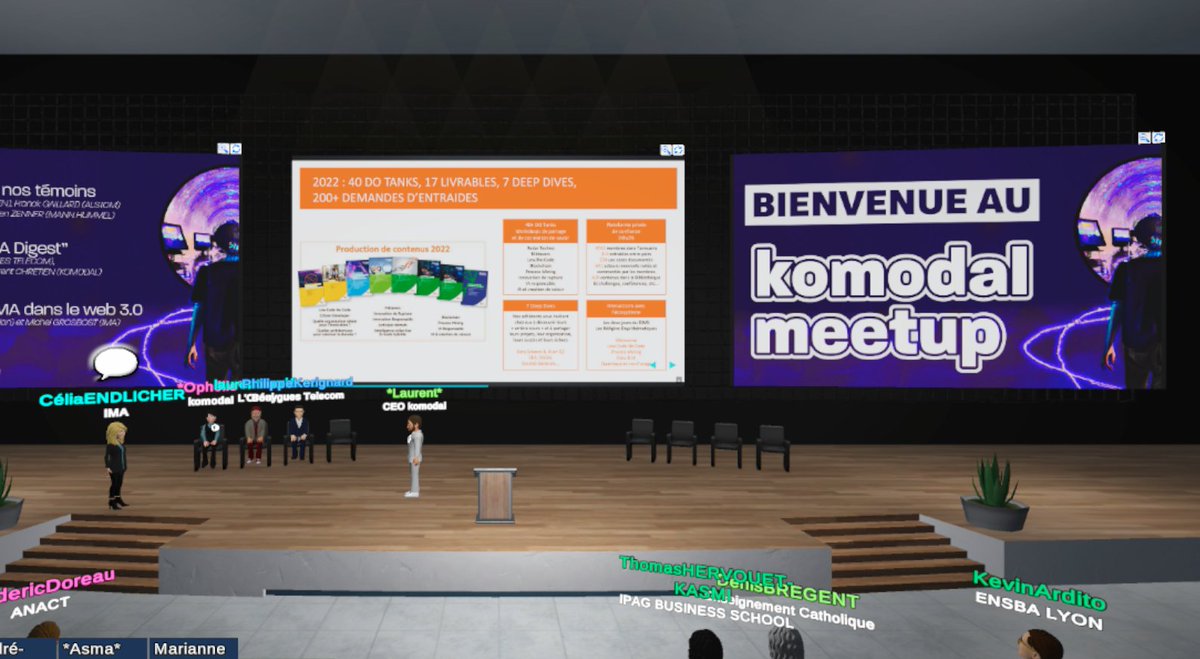 Une présentation de l'IMA dans le Métavers de #Komodal ! #Metaverse #innovations