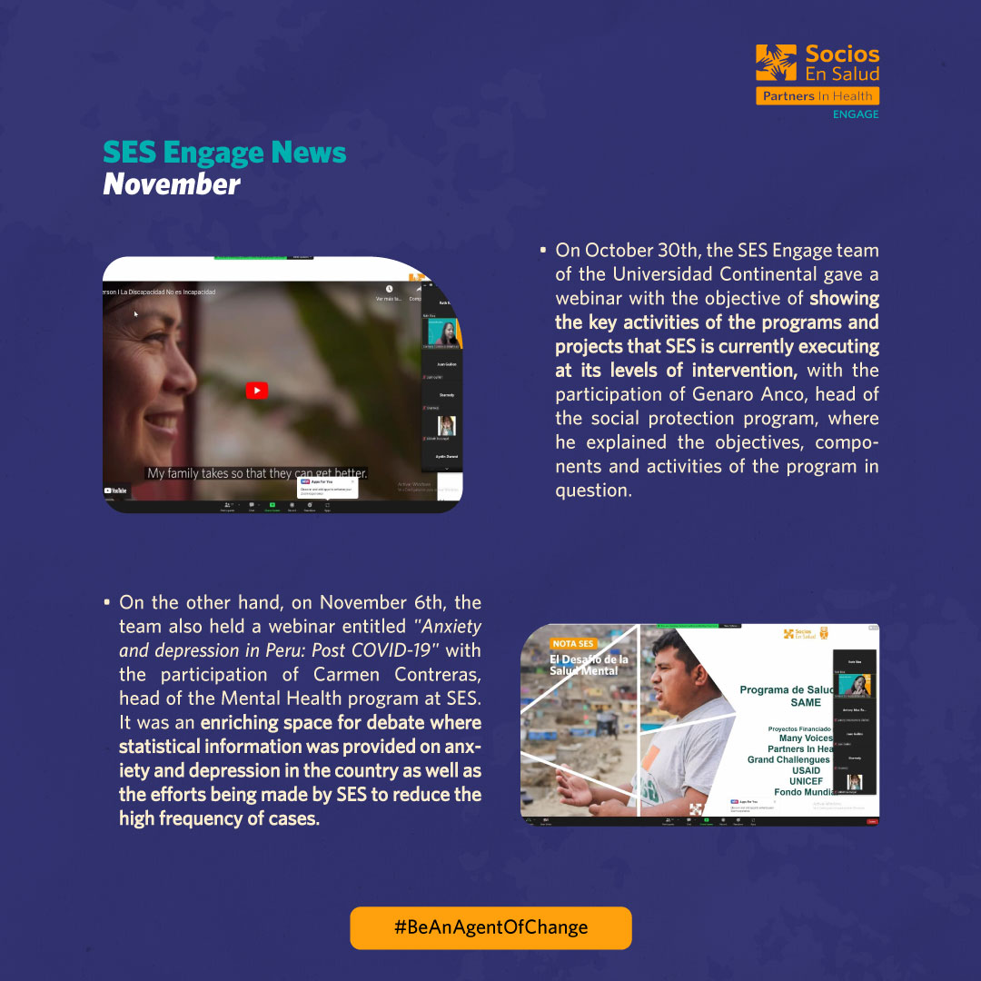 csg_ses's tweet photo. 𝐒𝐄𝐒 𝐄𝐍𝐆𝐀𝐆𝐄 𝐍𝐄𝐖𝐒 - 𝐍𝐎𝐕𝐄𝐌𝐁𝐄𝐑
🔹🔸 We share the 2 activities carried out by the @SociosEnSalud Engage team at @UContinental , with the aim of breaking down knowledge barriers in global health.
#InjusticeHasCure #BeAnAgentOfChange https://t.co/b2CvM0Tvlo
