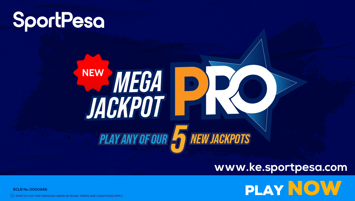Kama haujapata habari, ndio hii sasa! 🤯
MJP PRO iko LIVE! 🤩🙌🏾

Play any of the 5 new Jackpots, each 99/=. 

Hii ni time yako!
CHEZA➡️ spp.ke/Jackpot 
Register ➡️ spp.ke/Register 
Download APP ➡️ spp.ke/SportPesaAPP

sportpesa.co.ke 
#SportPesaMJPPro