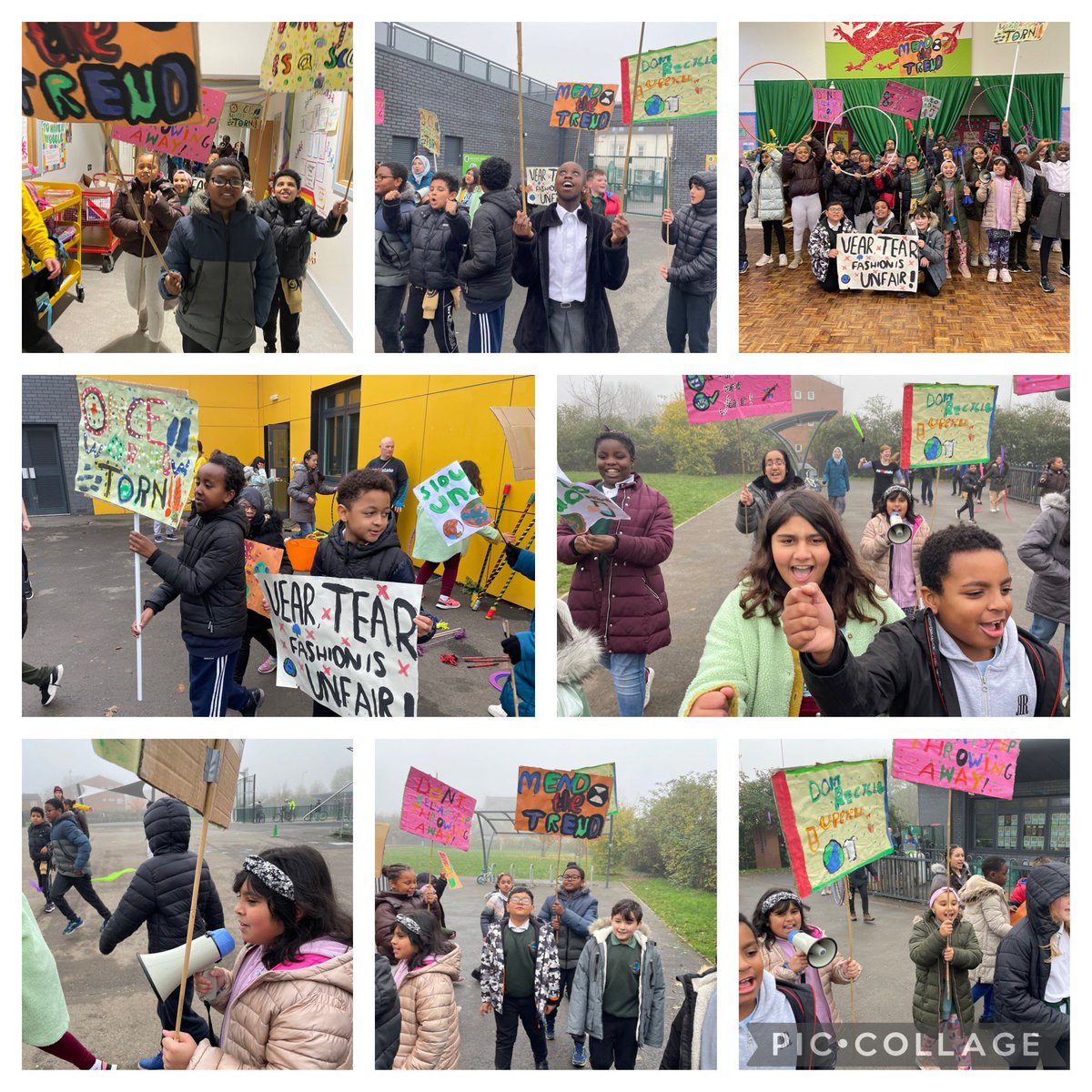 MrsPitman101's tweet photo. Thank you to @NoFitState for helping Dosbarth Platinum stage their protest against Fast Fashion. @AdamsdownPrm @AdamsdownEC 🌏💚 https://t.co/6EsCg95M2N
