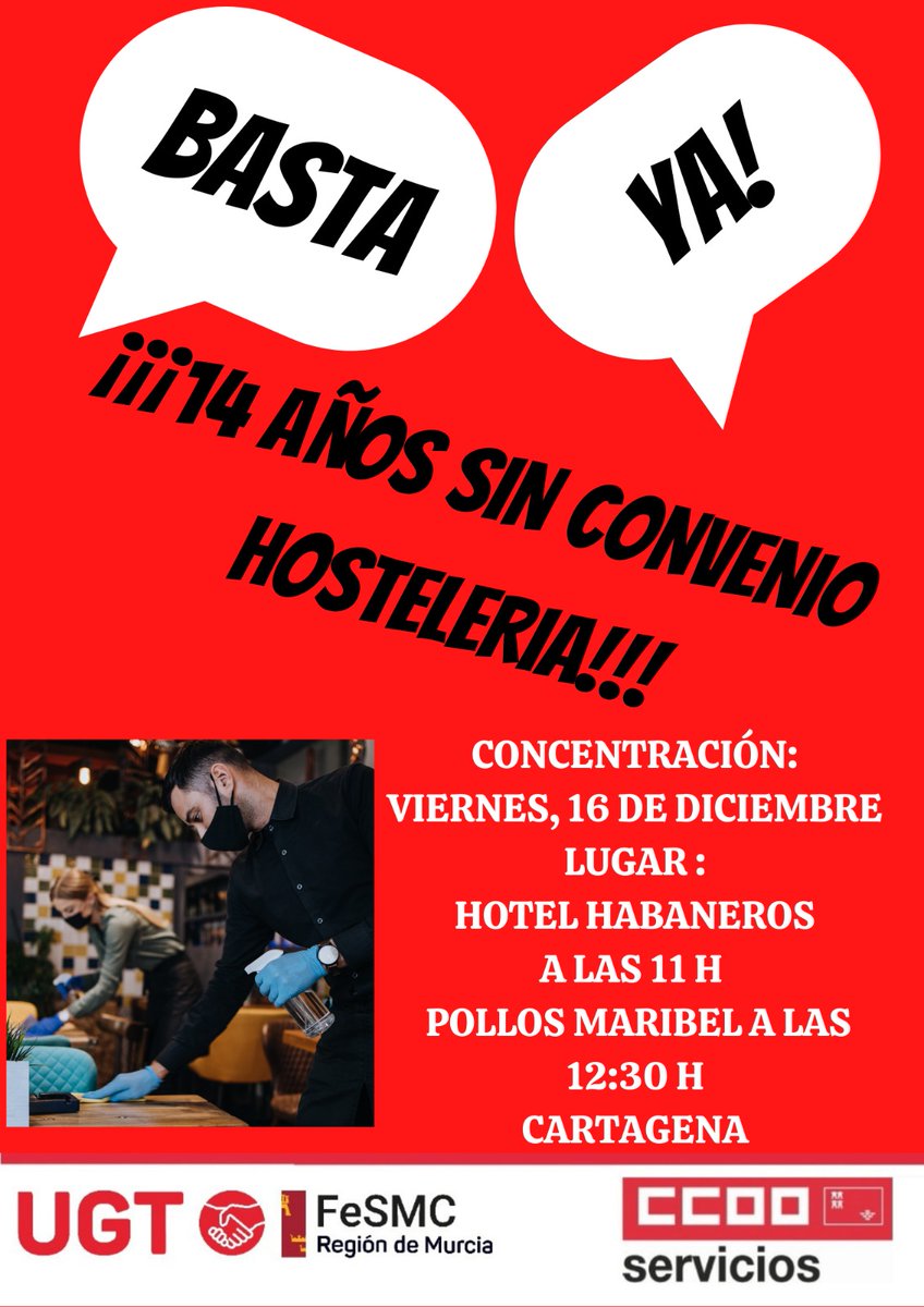fesmcugtmurcia's tweet photo. 📢📢💥🔥‼️RECORDATORIO NO OLVIDÉIS LA CITA QUE TENEMOS MAÑANA EN CARTAGENA CONCENTRACIONES POR UN CONVENIO DE HOSTELERÍA YA‼️🔥💥📢📢
#UGT
#SalarioOConflicto🔥
#SERdUGT
#ConUGTGanas
#afiliateaUGT https://t.co/aWpnGO0Vtn