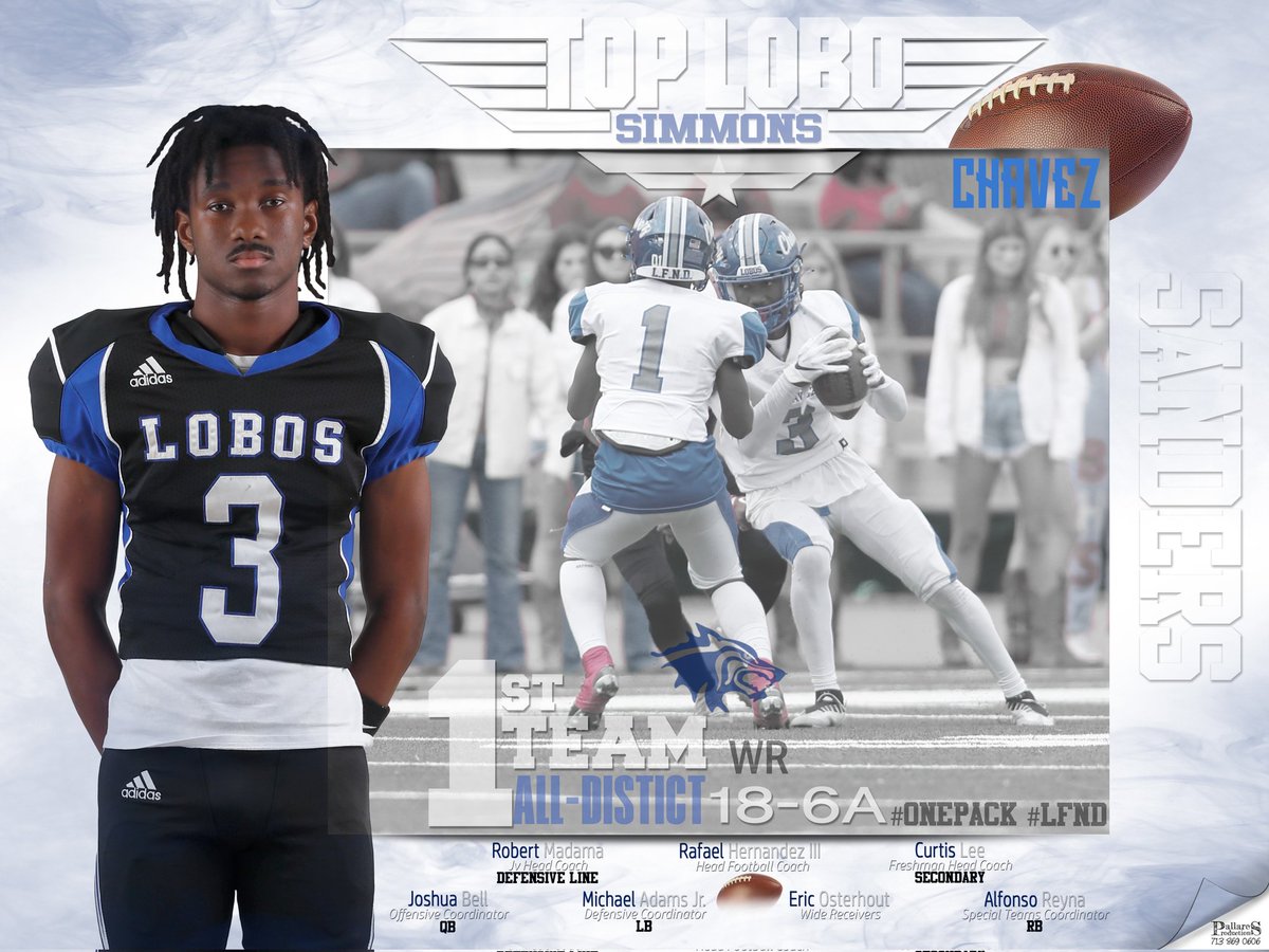 Congratulations  to 🏈 T O P   L O B O 🏈 1st TEAM ALL District  <a href="/_iamkam3/">Kamren Sanders ✰</a> <a href="/AllinAdams/">Coach Michael Adams JR.</a> <a href="/ChavezHS_HISD/">César E. Chavez High School</a> <a href="/HISDAthletics/">Houston ISD Athletics & UIL Academics</a>⁩ <a href="/coachHDZ11/">Coach Hernandez</a> <a href="/ChavezFootball1/">Chavez Football</a> <a href="/ChavezHS_HISD/">César E. Chavez High School</a> #OnePack #HSfootball2022 #TOPLOBO  <a href="/ChavezHS_2023/">Chavez Class Of 2023</a> #LFND   #PallaresProductions