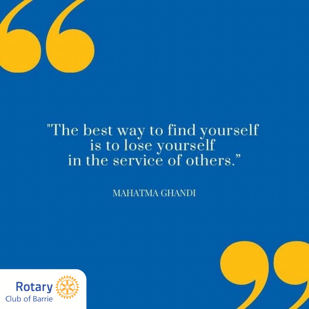 ⭐ Sometimes, the best thing to do when you’re feeling lost or unsure of yourself is to go and help someone in need - you will find purpose while making a difference 💝. 
 
People want to be part of something that contributes and makes a difference - Rotary does just that!