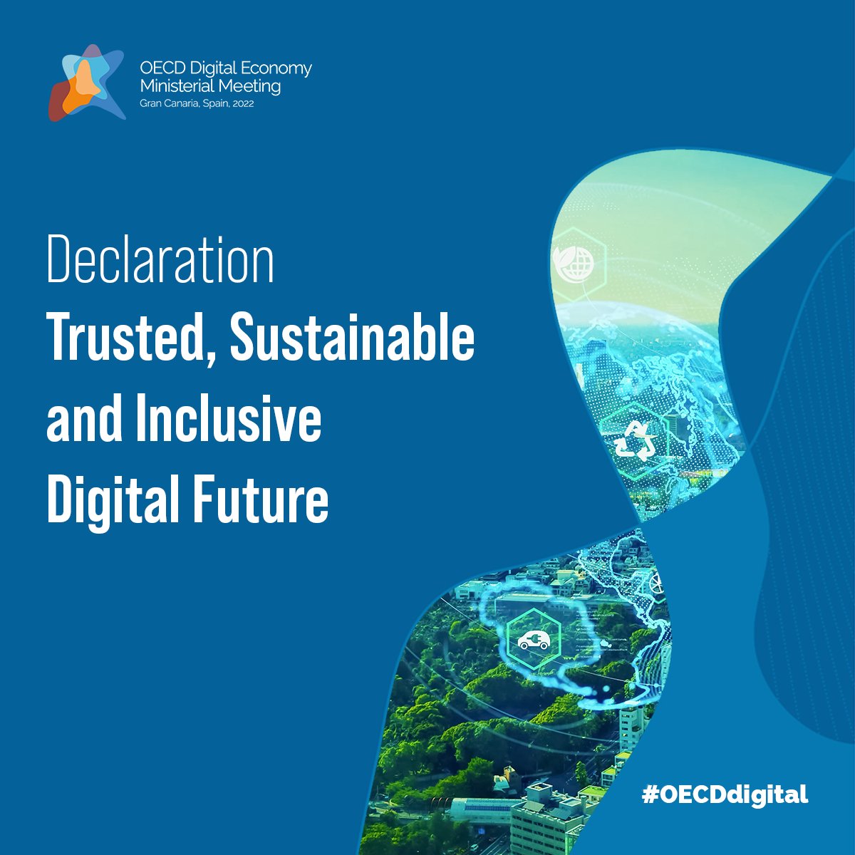 The @OECD Declaration on a Trusted, Sustainable and Inclusive Digital Future is a vision for a human-centric, rights-oriented #DigitalTransformation for
💸 A thriving economy
👥 Better societies
🤖 Beneficial AI & emerging tech
For all 🙋‍♀️

➡️ bit.ly/3h2zaZA

#OECDdigital