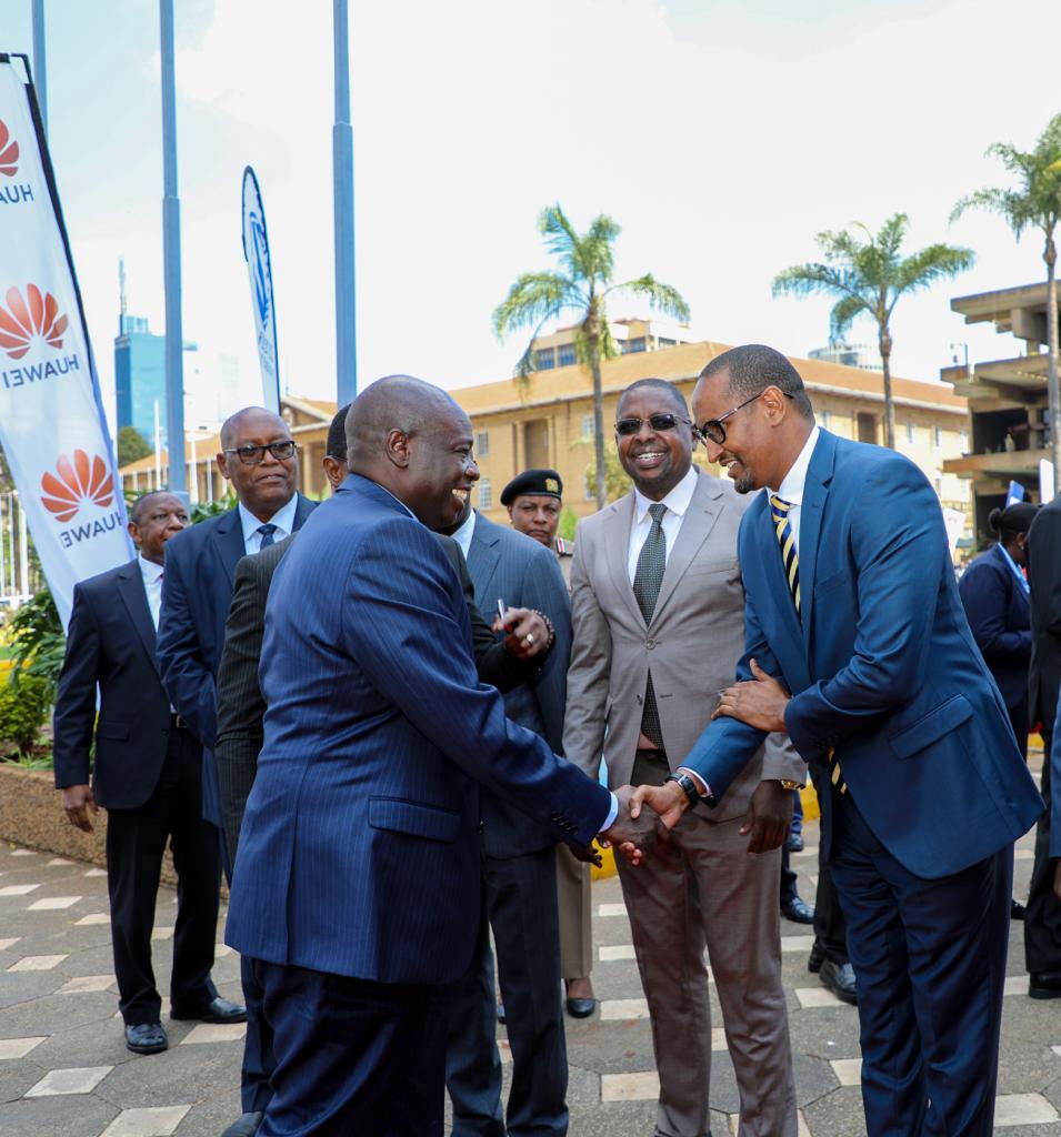 Joined H.E.Deputy President Rigathi Gachagua <a href="/rigathi/">Rigathi Gachagua</a> CS <a href="/AbabuNamwamba/">Amb Hon Ababu-Namwamba, EGH🇰🇪</a> at KICC, during the launch of Nation-Huawei Job Fair 2022 targeting youths. Hauwaei partnership will offer 500 jobs to NYS graduates dealing with Unemployment. GOK committed to creating jobs to our youth.