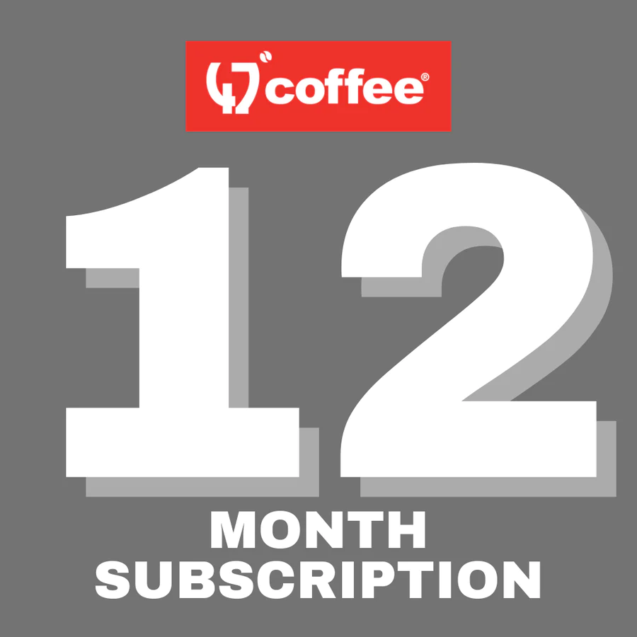 12-Month Coffee Subscription 

1x 250g bag of our award-winning freshly roasted coffee delivered to your door every month for 12 months for just £96  (£8 per 250g bag) 

This would be a fantastic gift for any coffee lover or why not treat yourself -47degreescoffee.com/collections/su…