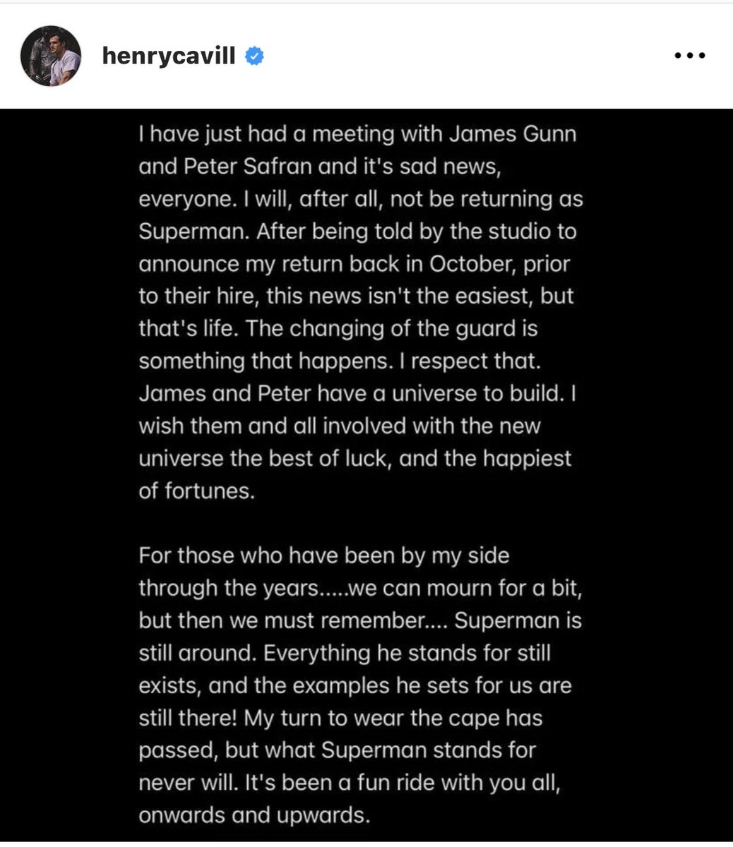 DegEsther's tweet photo. Henry Cavill n'est plus Superman et c'est super sad... enfin relativement sad hein, on va s'en remettre https://t.co/3ZJm4VIN5S