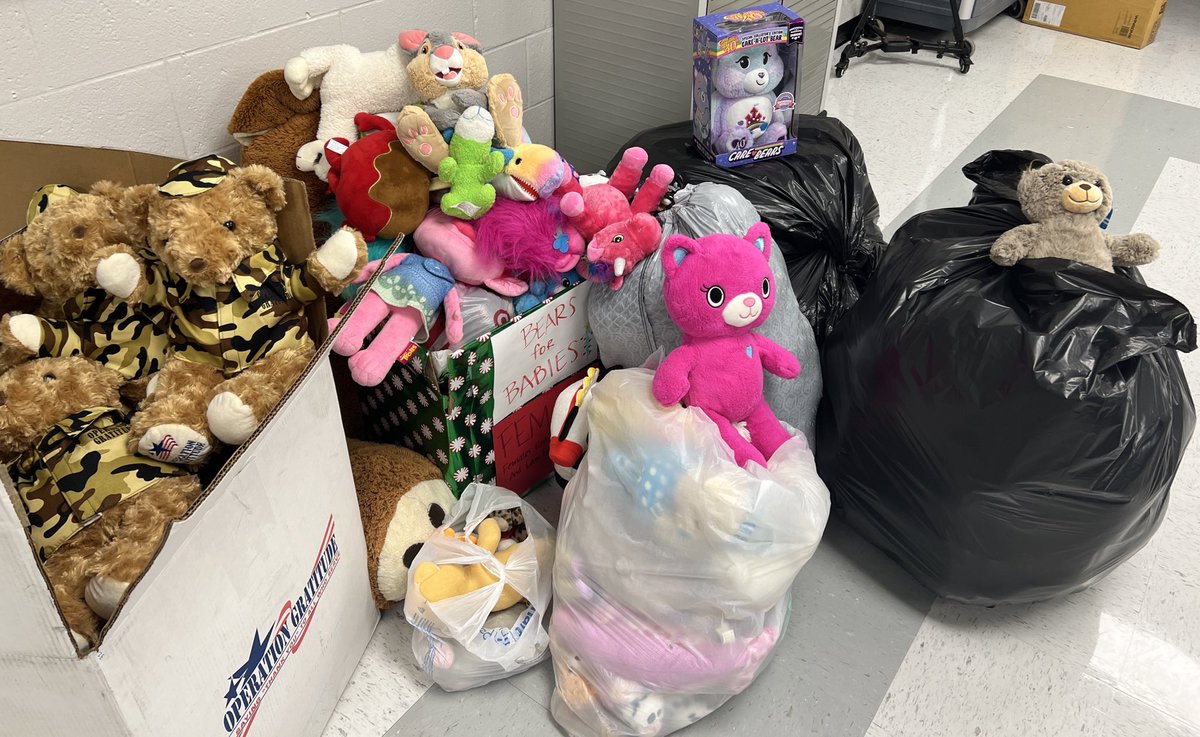 MilanCTE's tweet photo. Thank you to everyone who donated stuffed animals to our Bears for Babies service project. These will be transported to local jails so incarcerated individuals can offer a gift to their visiting children. #learningtoserve #MilanLife https://t.co/ZKZ6TeS4xr