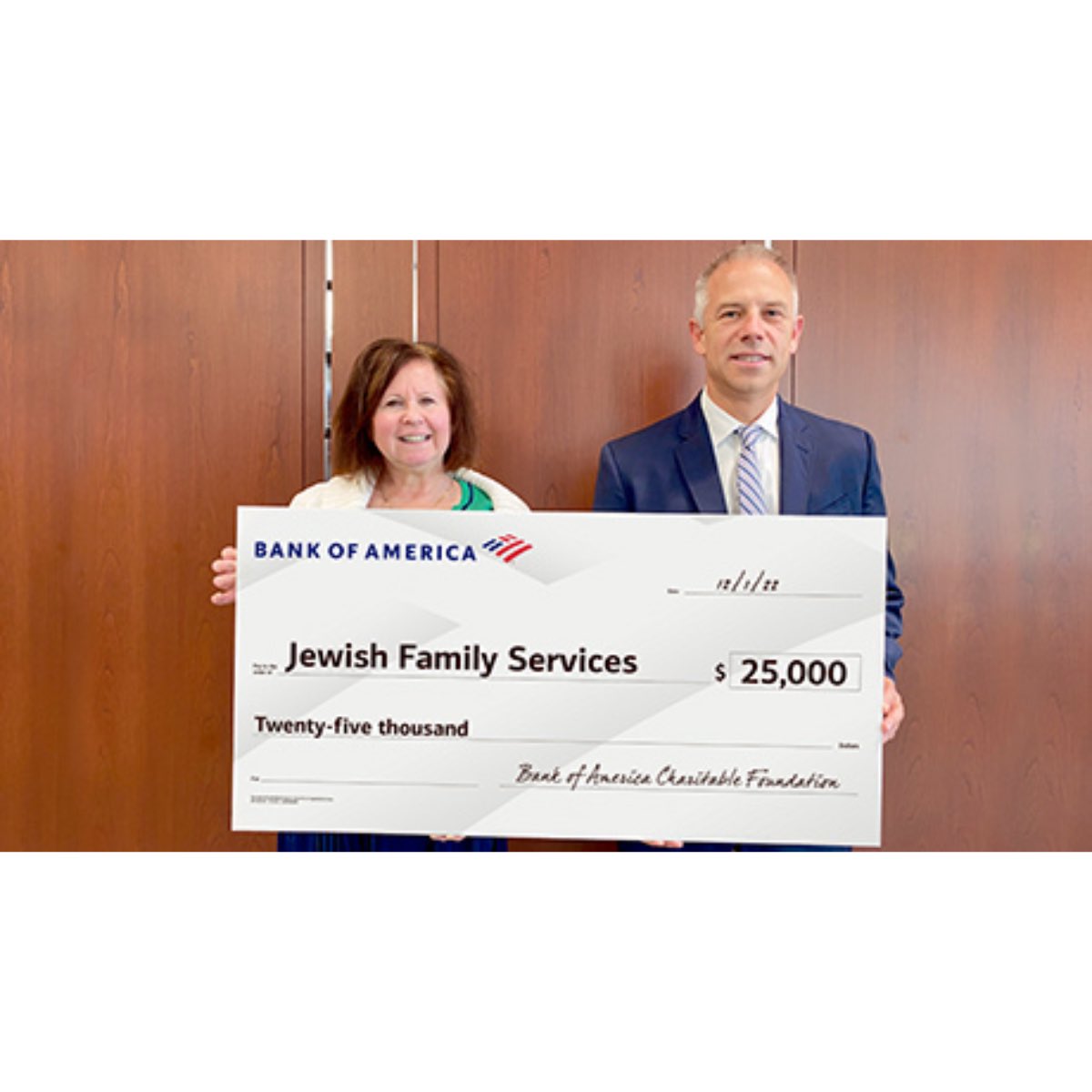 Excited to share that through the @BankofAmerica employee booster campaign, we have donated $25,000 to @JFSKC to help provide essential human services, regardless of faith, age, culture, or lifestyle! #BofAGrants #BoosterCampaign