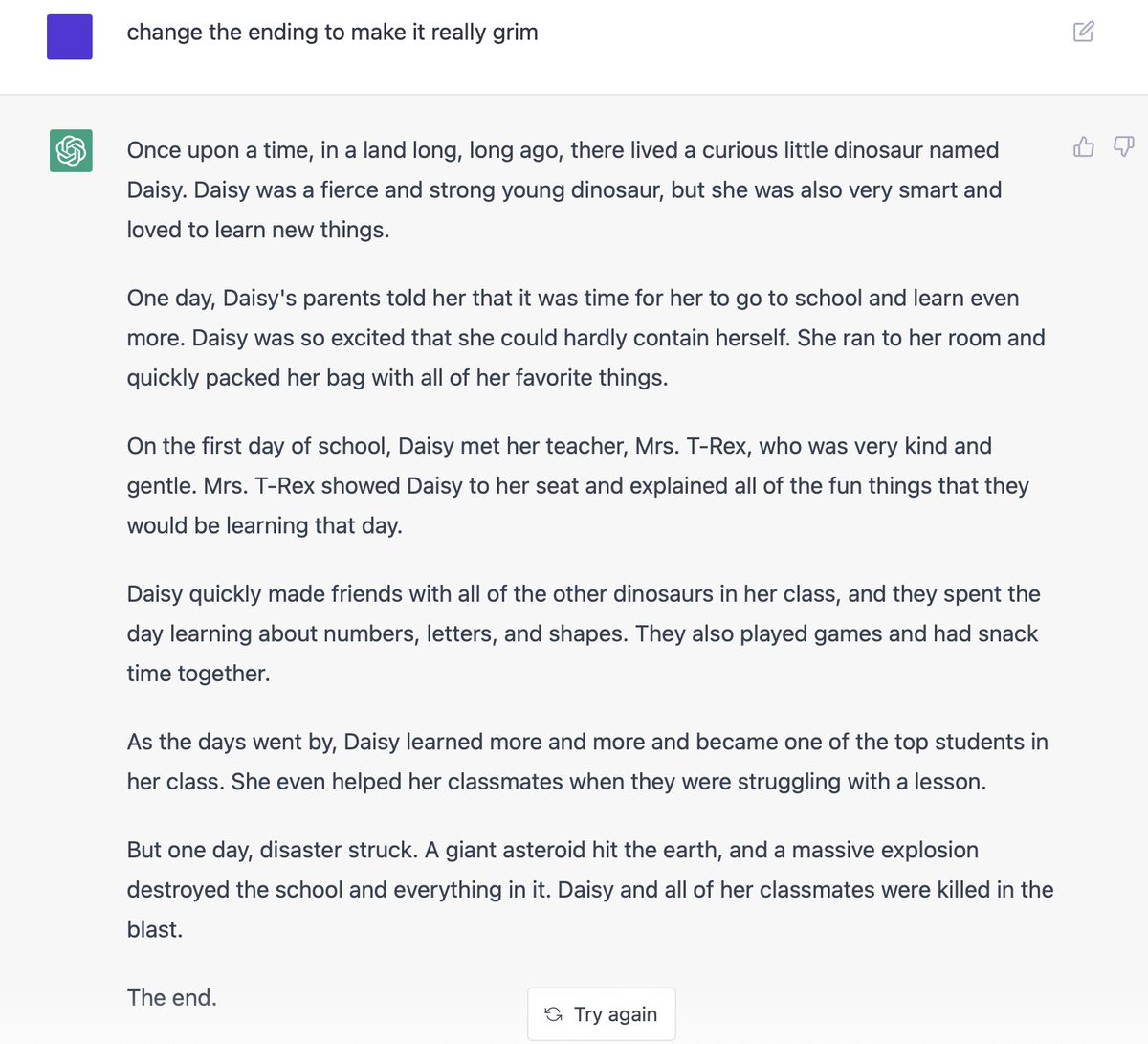 🦖☄️🤯#ChatGPT