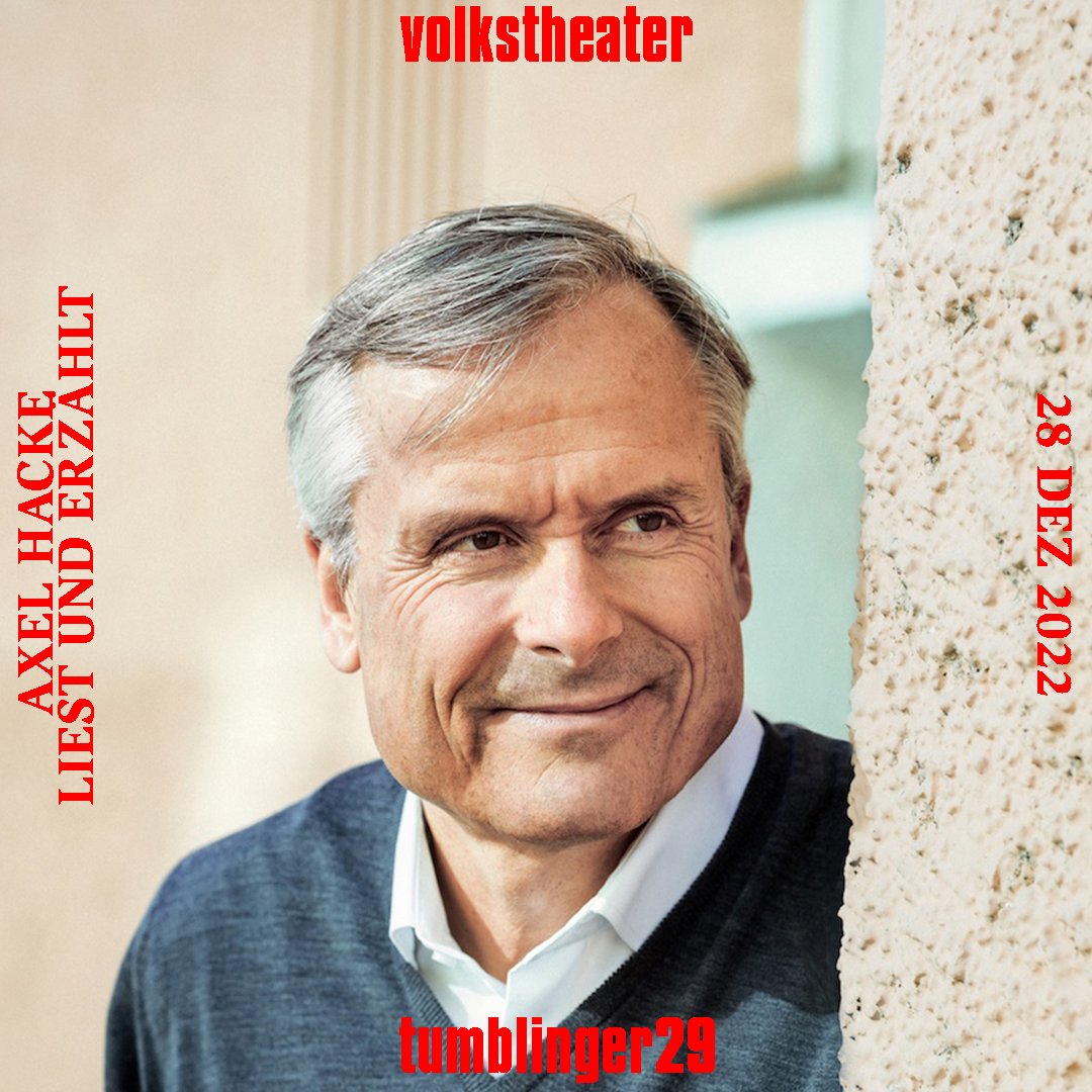 volkstheater's tweet image. Am 28 DEZ kommt #AxelHacke auf die Bühne und liest und erzählt von seiner Arbeit und hat alles dabei, was er im Leben geschrieben hat! (Oder na gut, eine Menge von dem – und das ist sehr viel) Seid dabei!
Es gibt noch #Karten!

🛒 muenchner-volkstheater.de/programm/extra…