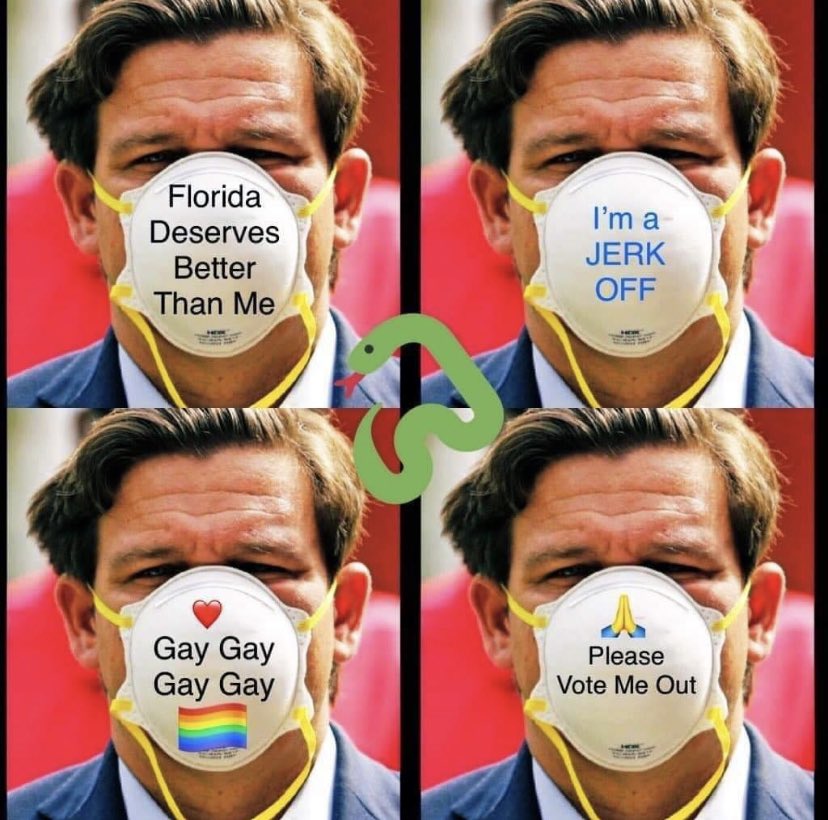 AnnieForTruth's tweet photo. This is what you get if you live in Floriduh….Ron DeSatan! 😂 https://t.co/vEn8vLpjSc
