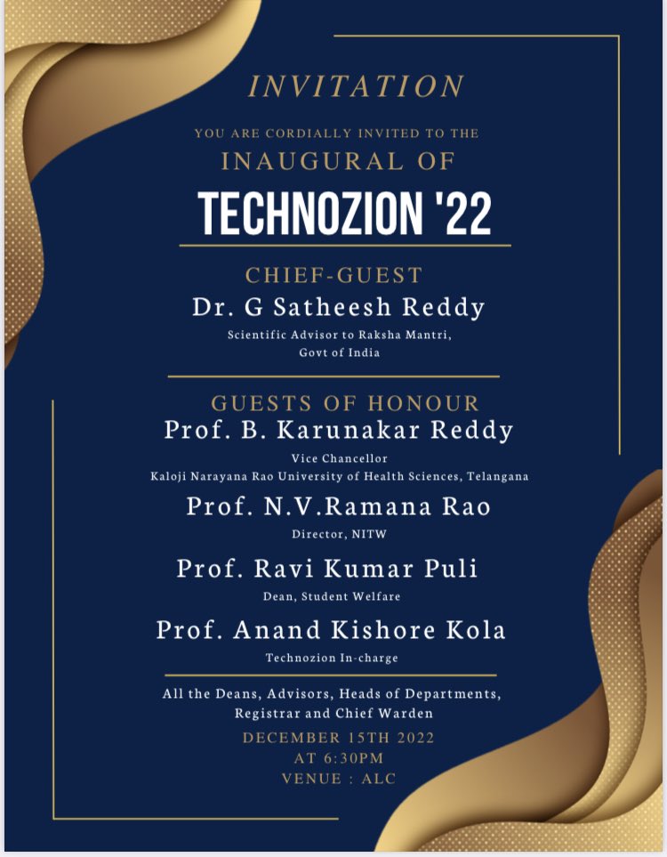 warangal_nit's tweet photo. The stage is all set for the curtain raiser of Technozion. Pls do join us.
#tz #nitw #technozion https://t.co/dDNWiTqUYD