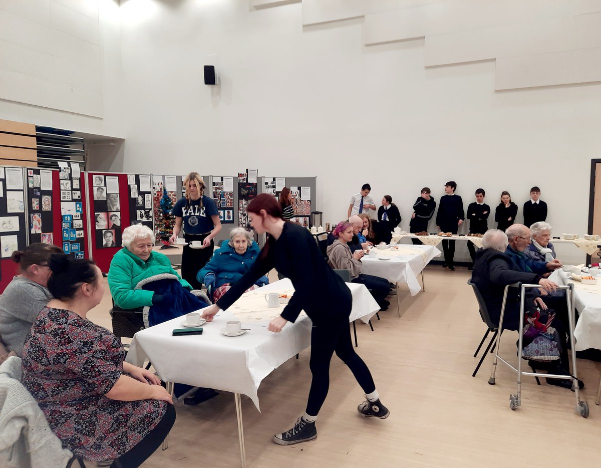 INCLUSION -

Residents from local care homes were invited to a festive 'Afternoon Tea' on campus, hosted by the School Orchestra / Music students, &amp; catered for S3 #SkillsForWork Hospitality students. 👏🏻

#BrechinHighValues #ThisIsBrechin🎄