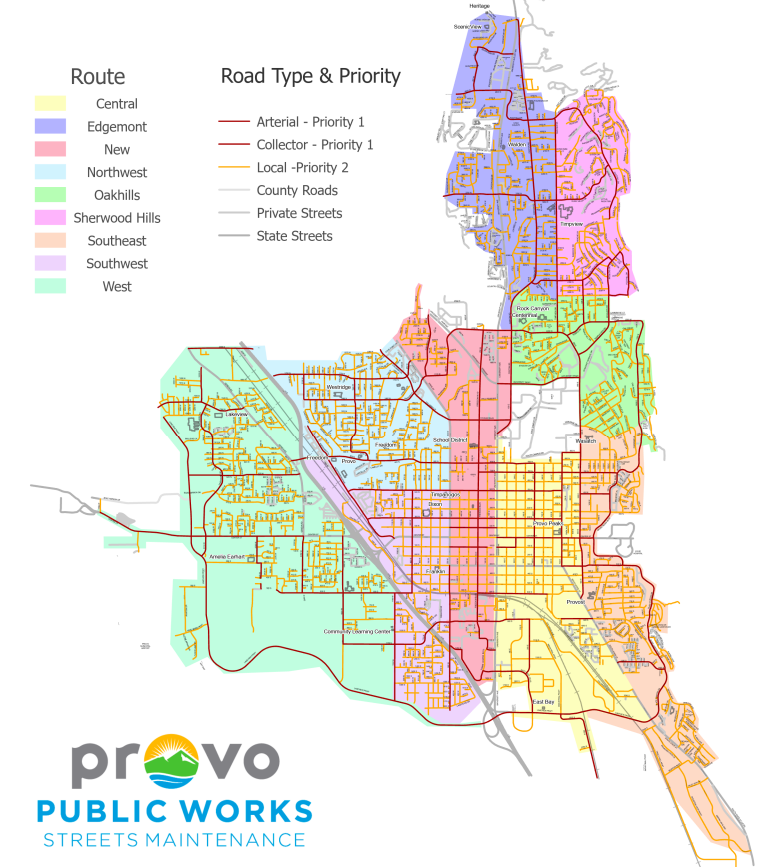 Provo City on Twitter "Check out our Snow Plow Map! 👀 Snow plowing on