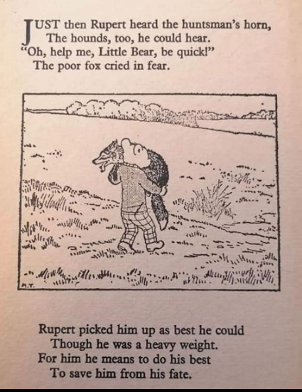 HsaChair's tweet photo. Rupert bear was a hunt sab... https://t.co/RtIrDZvcrd