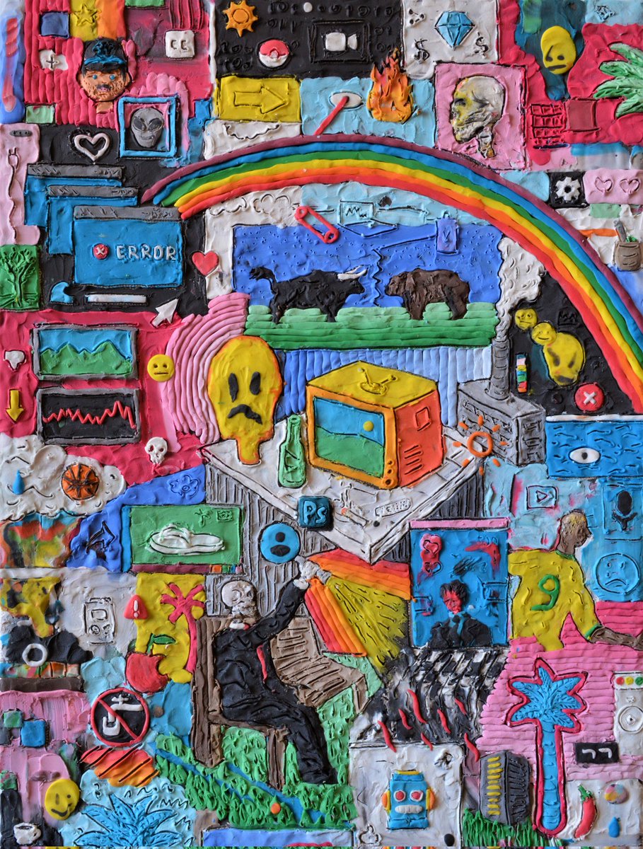 WEB 7 💻🫠 ~ on OBJKT

Plasticine painting on canvas. 2022.

I will accept the 14 highest offers in 24h ~ minimum 8 tez 

Giveaway 1 ed ~ RT + follow me 🖤

\/