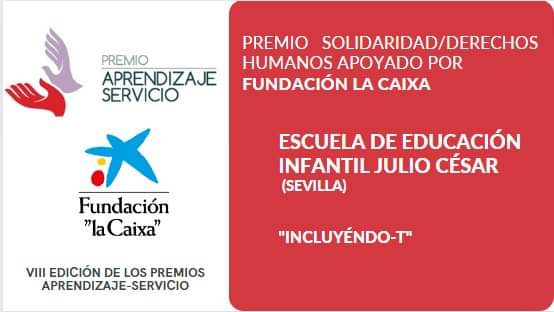 Nuestro centro es premiado por el proyecto “INCLUYENTO-T" 📢 Premio Solidaridad/Derechos humanos. Premios Aprendizaje-Servicio. Estamos muy felices por este reconocimiento😊  La entrega será el día 16 de diciembre <a href="/REDAPS1/">REDAPS</a> @fundlacaixa  @grupoedebe <a href="/Ayto_Sevilla/">Ayuntamiento de Sevilla</a> @DGOIPyEE