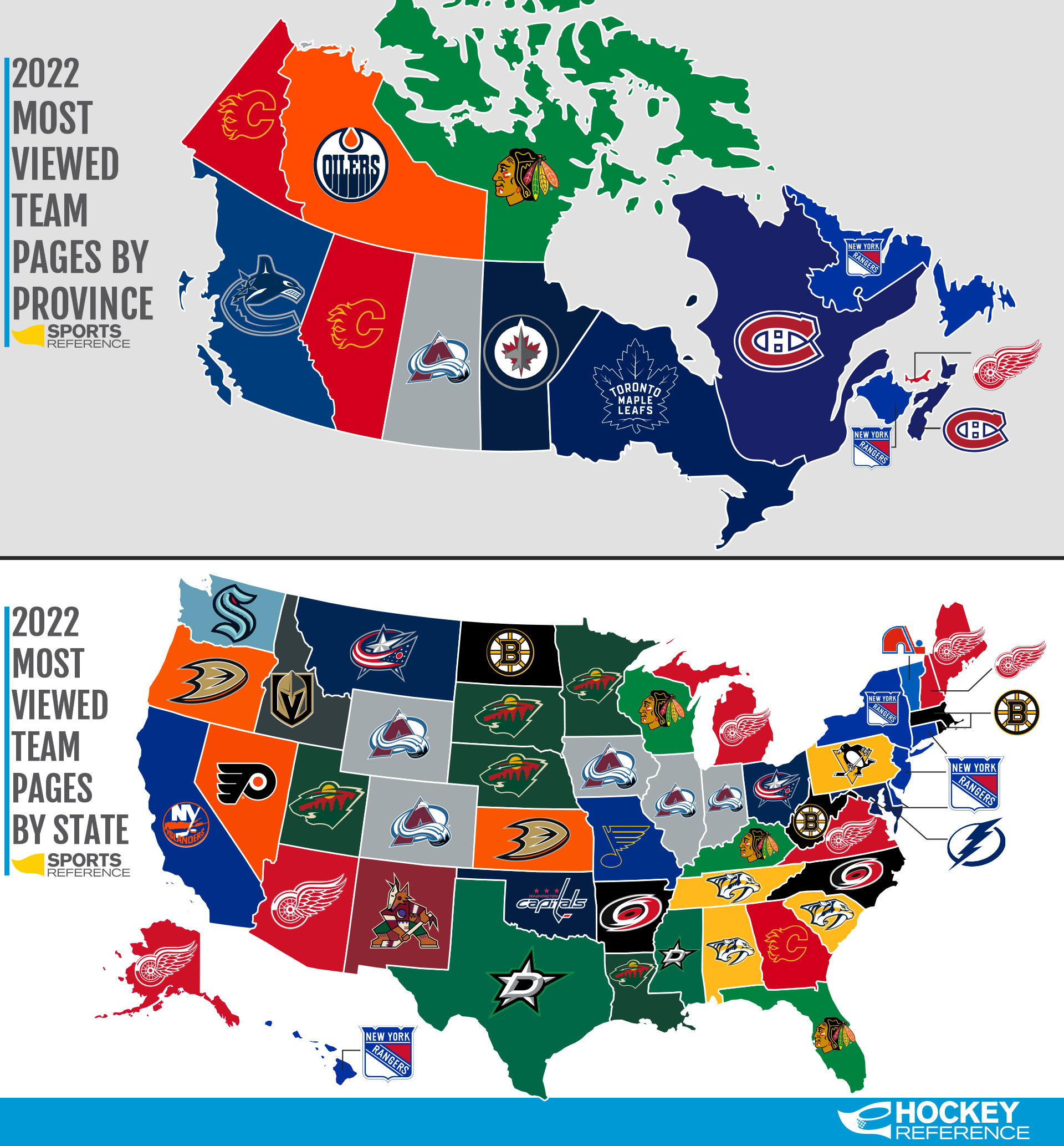 MAP: the Most Popular NHL Team in Every State