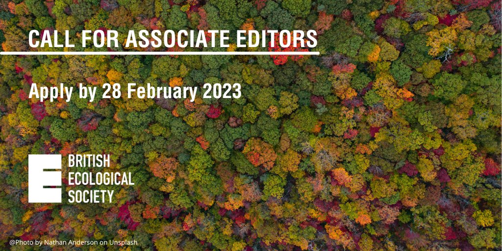 #SocialInsects, #PopulationGenetics, #UrbanEcology, #AnimalMigration ...  just some of the topic areas we're looking for. But if you're experienced in animal ecology and want to take the next step in your editorial career, we want to hear from you: britishecologicalsociety.org/AEcall