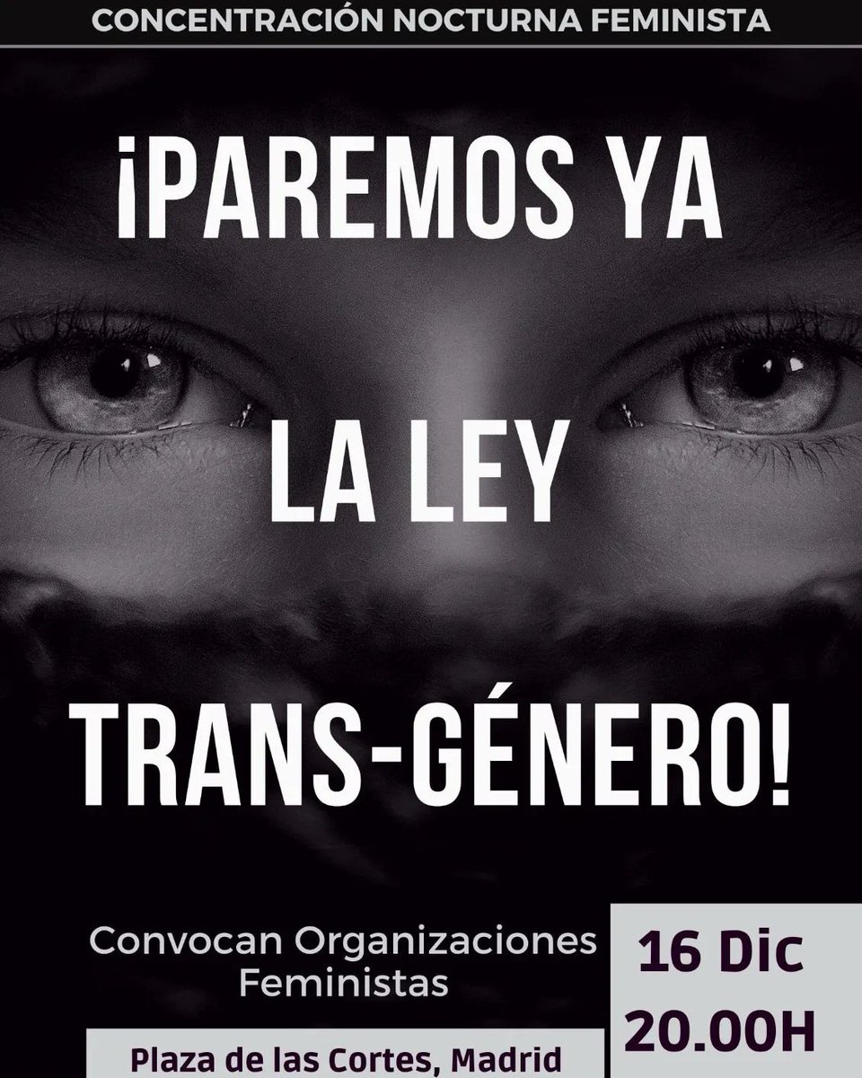 FemSocialistas's tweet photo. 📢 CONCENTRACIÓN NOCTURNA FEMINISTA 

 Únete a la #ConcentracionNocturnaFeminista el #16deDiciembre 
#ParemosYaLaLeyTransGenero

👇🏼Adhiérete a nuestro manifiesto 
https://t.co/uB4hunlDWG

Nunca podrán argumentar que ignoraban los efectos perniciosos de la Ley https://t.co/DjHVBbqD5P