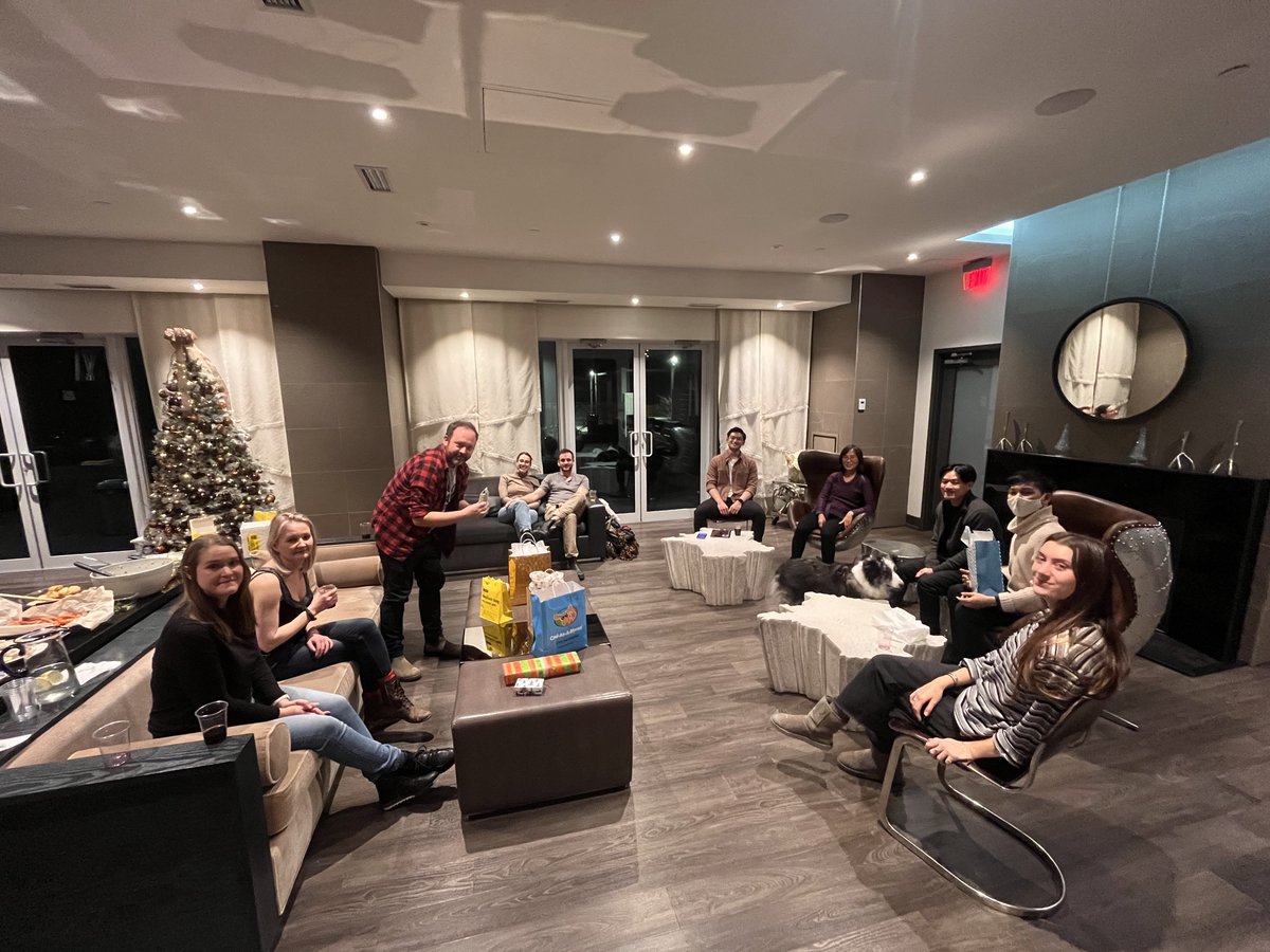 End of the year lab party! We made dumplings (stir plate to the rescue...) and exchanged gifts.