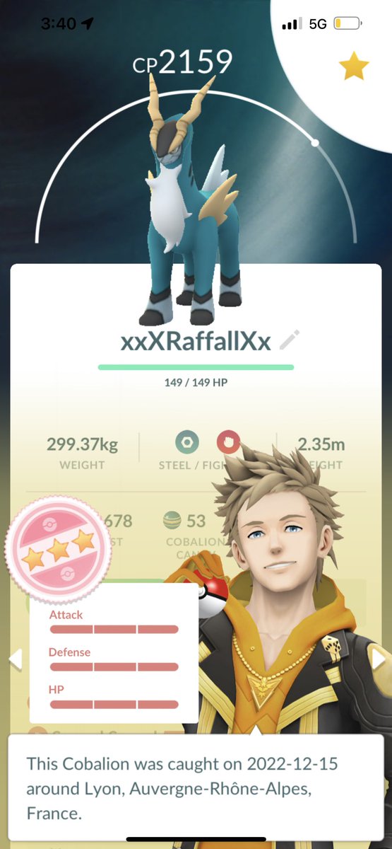 Hundo Cobalion!!
Special thanks to <a href="/DEspalungueRap1/">xxXRaffaLLXxx</a> for the invite 😊

#PokemonGO #PokemonGORaids