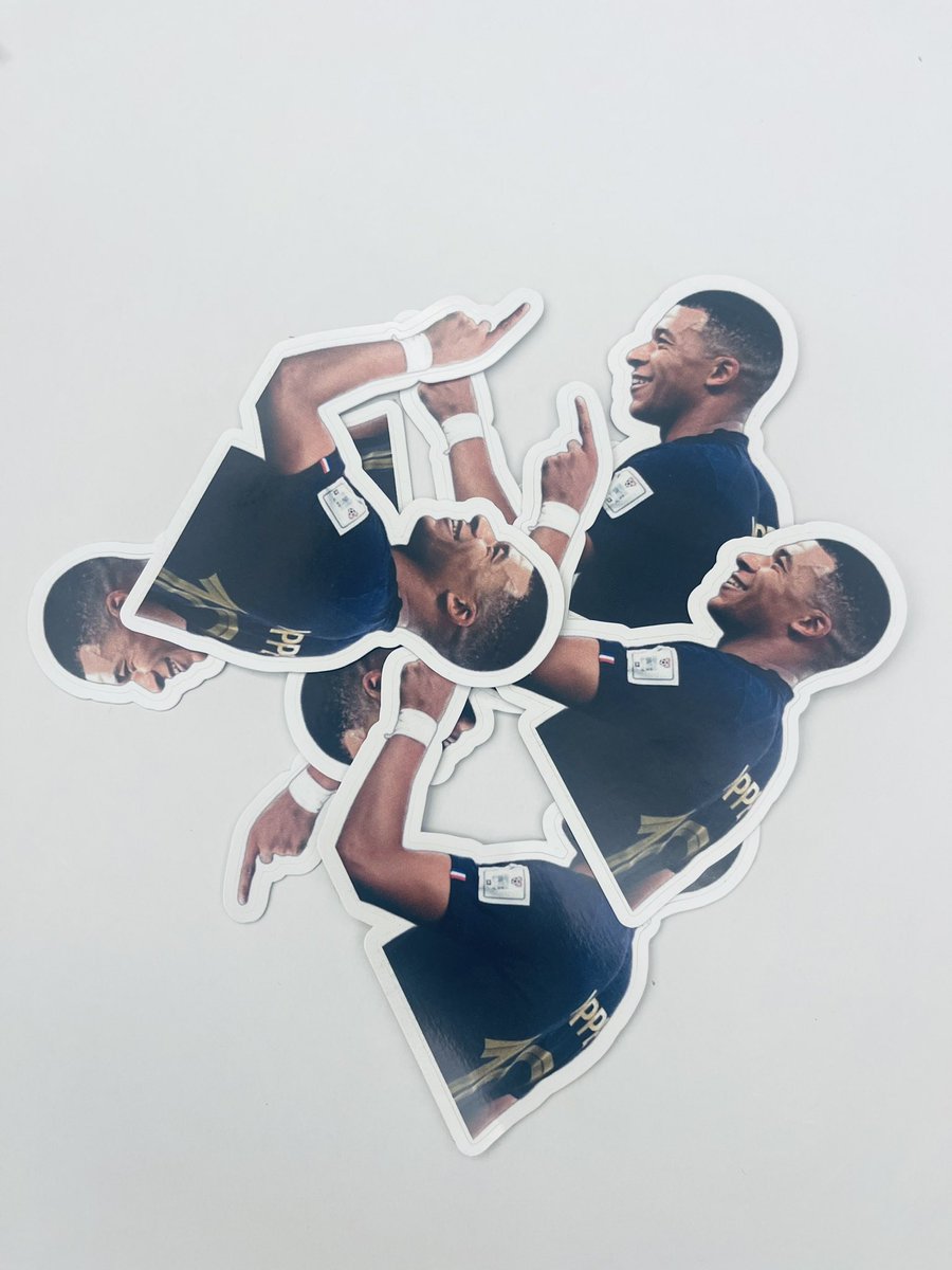stickrjam's tweet photo. Diecut stickers #Mbappe #WorldCup2022 #sticker #France #diecutsticker #stickerjam #soccer 🐐 https://t.co/9RZzQrH3OU https://t.co/rycg85lpev