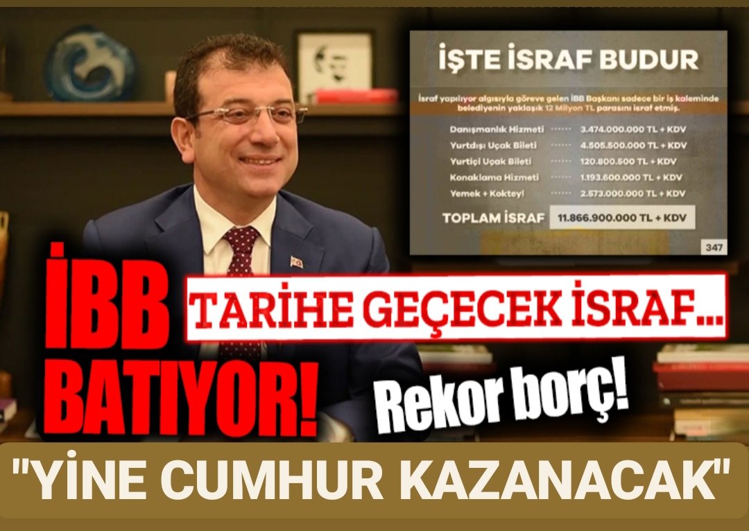 İstanbul için 4 yıldır bir tek projesi olmadan
Belediyeyi borç batağına düşüren Ekrem İmamoğlu
Vali bey ve YSK başkanına
Yaptığı hakaretler yüzünden
Aldığı cezayı
Tiyatro sahnesiyle
Mağduriyet gibi göstermeye çalışmalar
Boşuna bir çabadır.
#OyunlarBozuldu
"YİNE CUMHUR KAZANACAK"