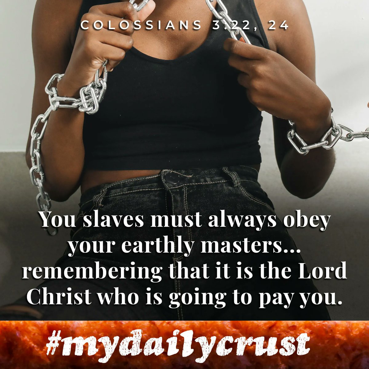 crust_daily's tweet photo. Religion: making people put up with sh*t because of empty #promises.

#slaves #Lord #Christ #pay #verseoftheday #satire #god #bible #jesus #christian #religion #mythology #superstition #faith #godiscruel #godisntreal #religionisbullshit #slavery #emptypromises #slave #master https://t.co/ykG206Ka6j