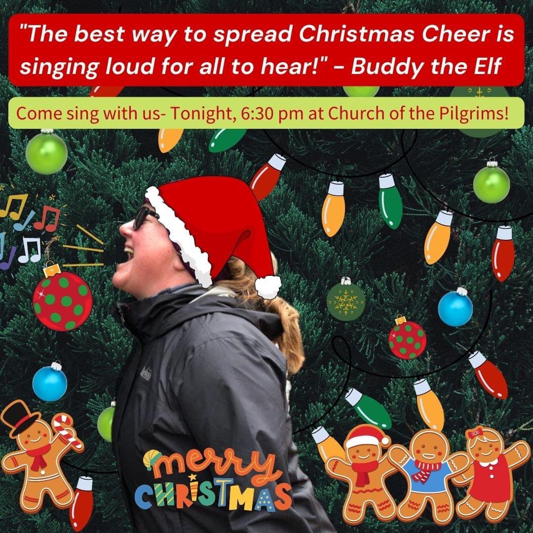 It's rainy and gross and yuck outside. But it will be warm and cozy and full of singing and snacks at Pilgrims tonight. Come on over and join us for a night of carol singing and cookie decorating! Tonight at 6:30 at Pilgrims 
(2201 P St NW)