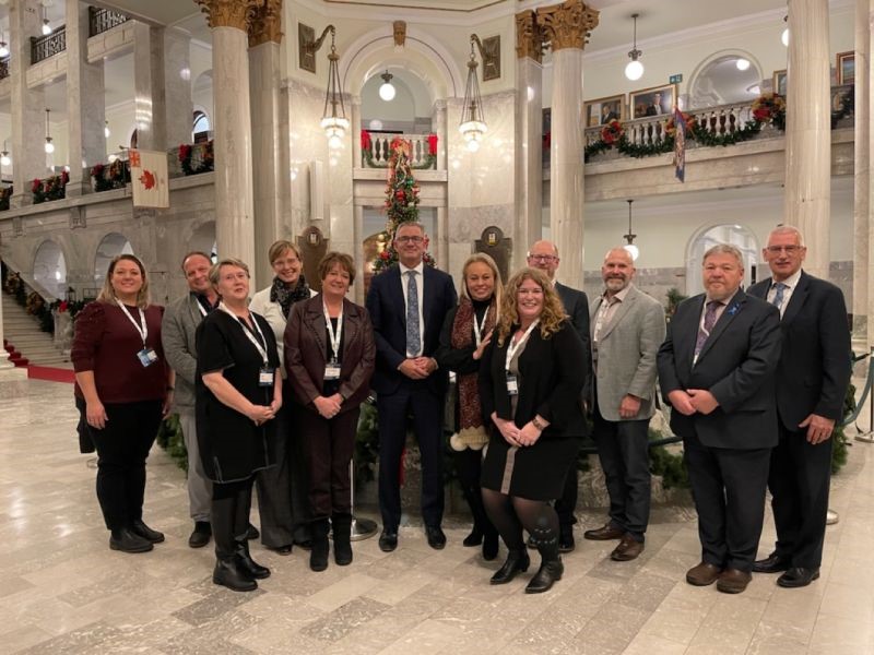 lethconst's tweet photo. The LCA was proud to be part of #TeamLeth.  Executive Director, Erin Low, and Board Member, Jesse Potrie (@fwbarch), attended several meetings over 3 days with Ministers at the Legislature, advocating for issues affecting the construction industry.  #yql #lca #ABLeg https://t.co/72Y9hGNUVj