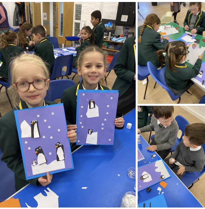 Year 4 have been busy helping their year 1 buddies make their Christmas calendars! We think they look beautiful!  🐧🐧🐧
