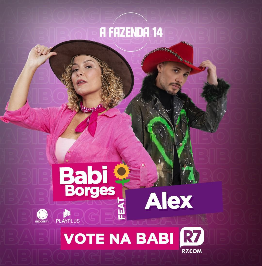 🌻 MUTIRÃO FEAT.  <a href="/ALEXGALLETE/">Alex Gallete</a> &amp; @CENTRALRICOF 🌻

🚨 A cada 50 votos mande um emoji.

⏰ ENCERRA ÀS 18h!

☑️O voto é para GANHAR, então votem na BABI!

🎯 META 2000 comentários. 

💻: afazenda.r7.com/a-fazenda