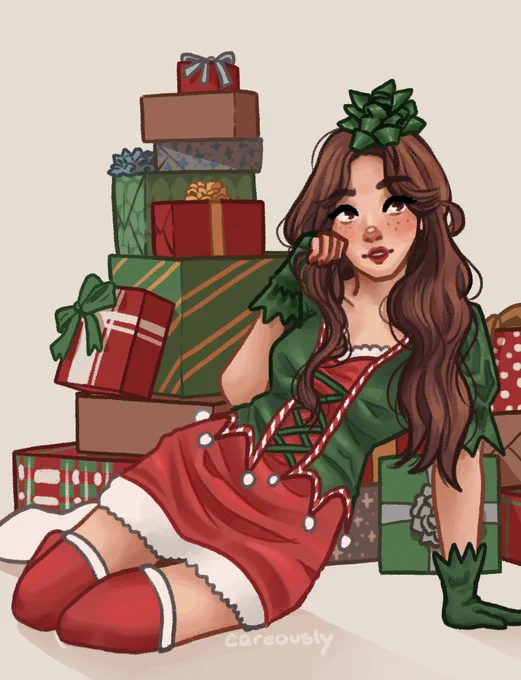 the best present under the tree !!#tinakittenfanart 