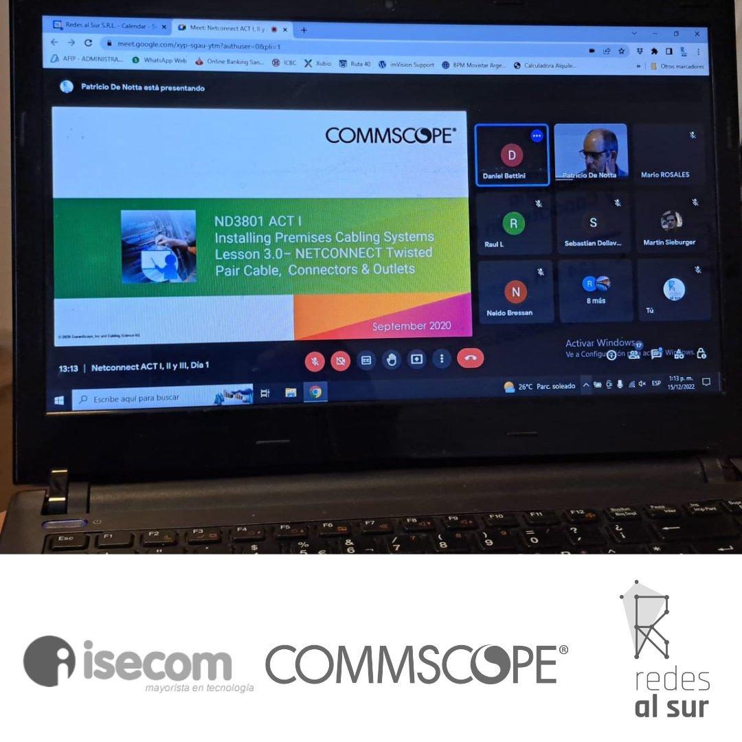 redesalsur's tweet photo. Hoy finalizó el último #training 2022 de #certificación #NETCONNECT @CommScope para #integradores, a cargo de Patricio De Notta , nuestro Socio Gte. Agradecemos al equipo de @CommscopeLATAM e @isecomsa por la organización y, a todos los asistentes, por su tiempo y participación. https://t.co/fXfpBsBnu9