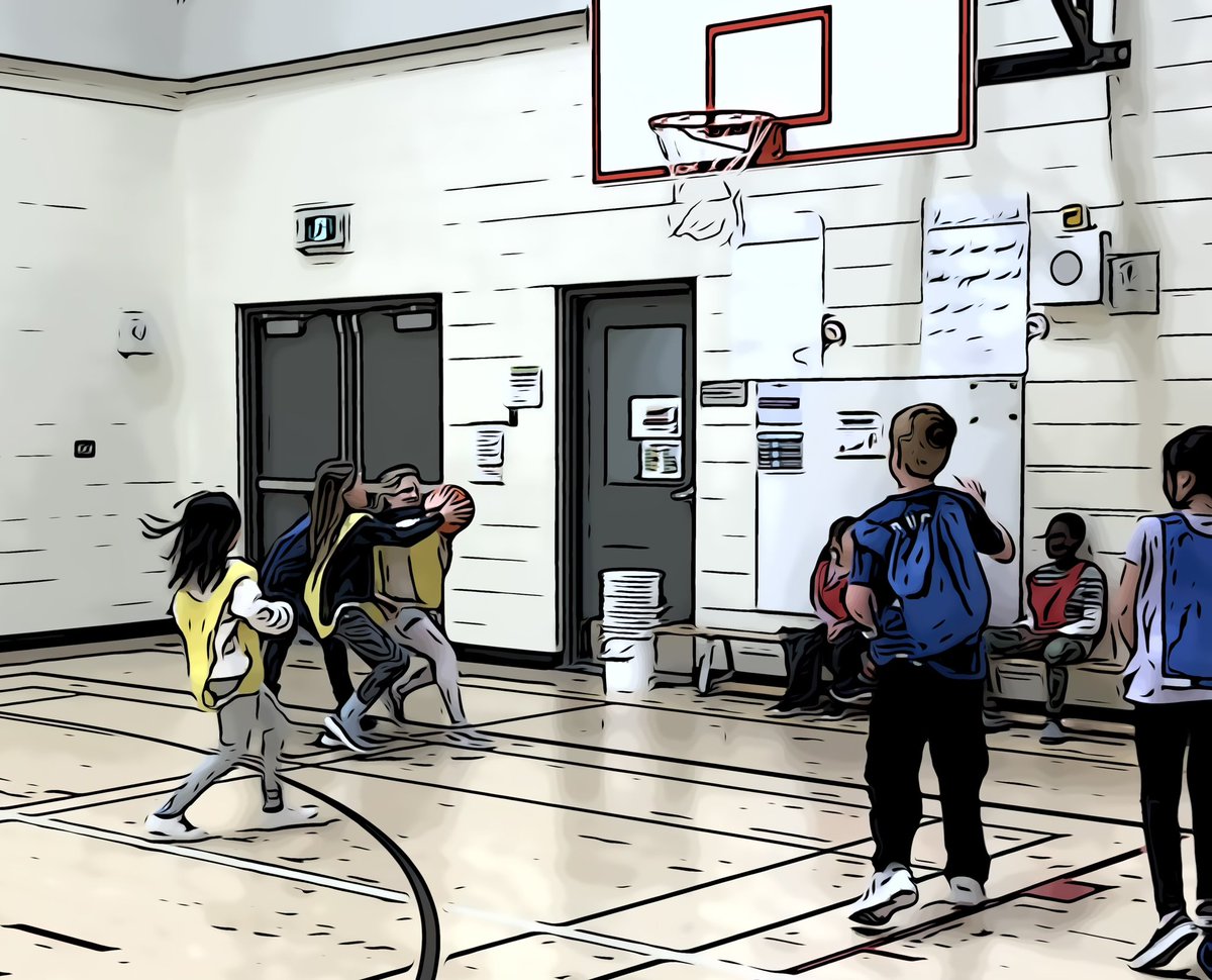 Ss used their dribbling and shooting skills during their first tries at playing basketball. SO much fun! <a href="/AP_Belcher/">Principal Belcher - Alex Munro School</a> #wearecbe