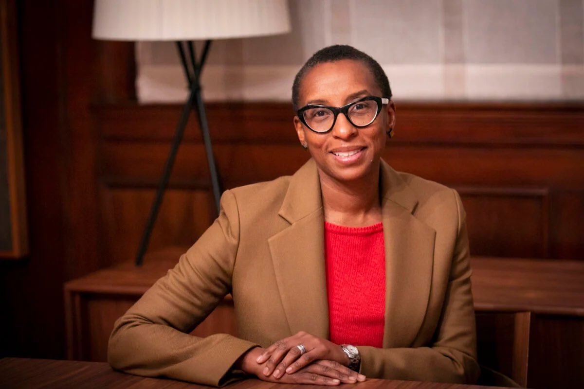 DebRobertsABC's tweet photo. A woman is leading Harvard University for only the second time in history, and she’s breaking another barrier. Claudine Gay is the first person of color to be named president. Congrats to her! https://t.co/leuLmm60Q8