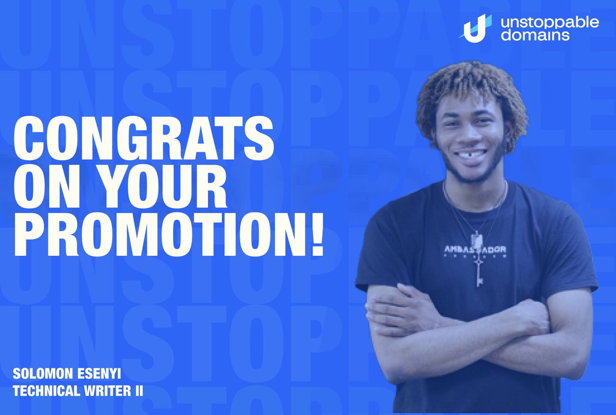 Solomon has been instrumental to the tech writing team as an API documentation specialist and has done an amazing job at building documentation for Registrar and Partner-focused APIs and products 💪