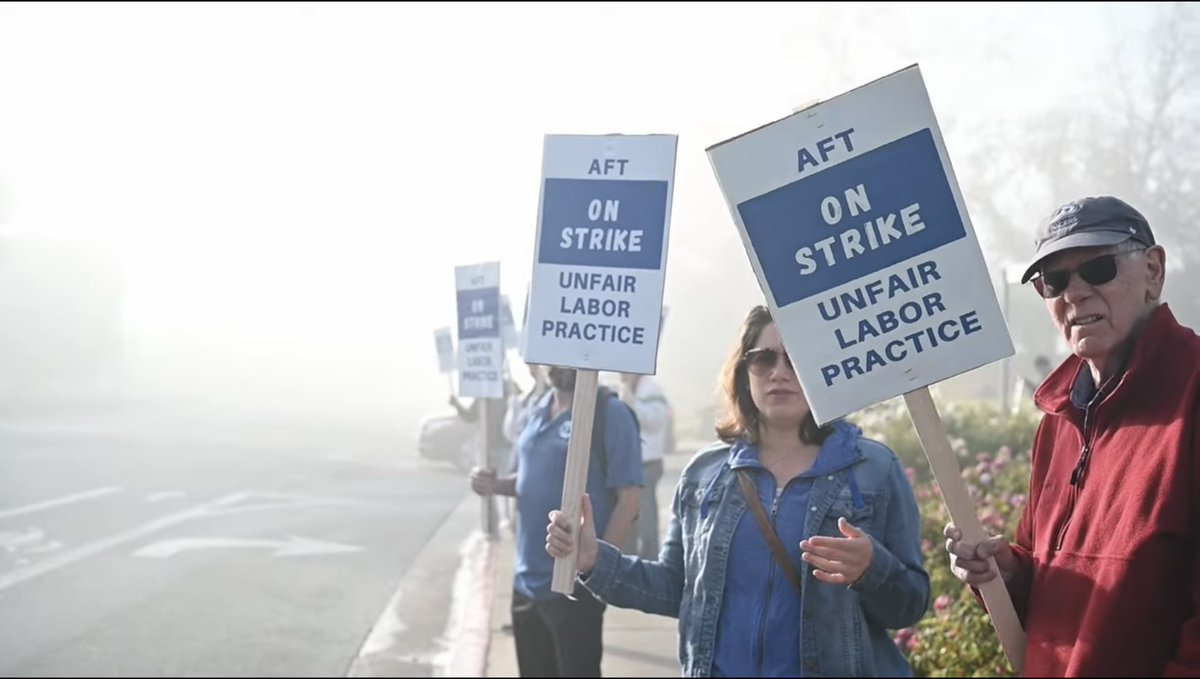 We are on strike because adjunct faculty are the only employee group at College of the Canyons that has suffered a 25% staff reduction, a pay cut, and poverty level wages!
