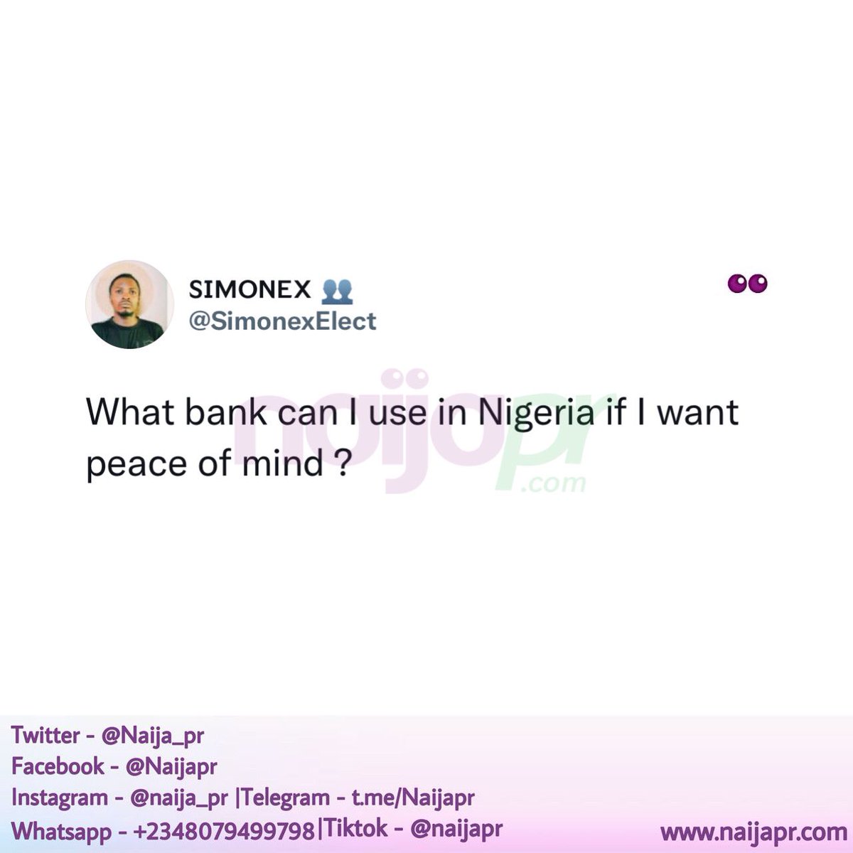 Naija_PR's tweet photo. Name the bank https://t.co/SFu41Xvw7c