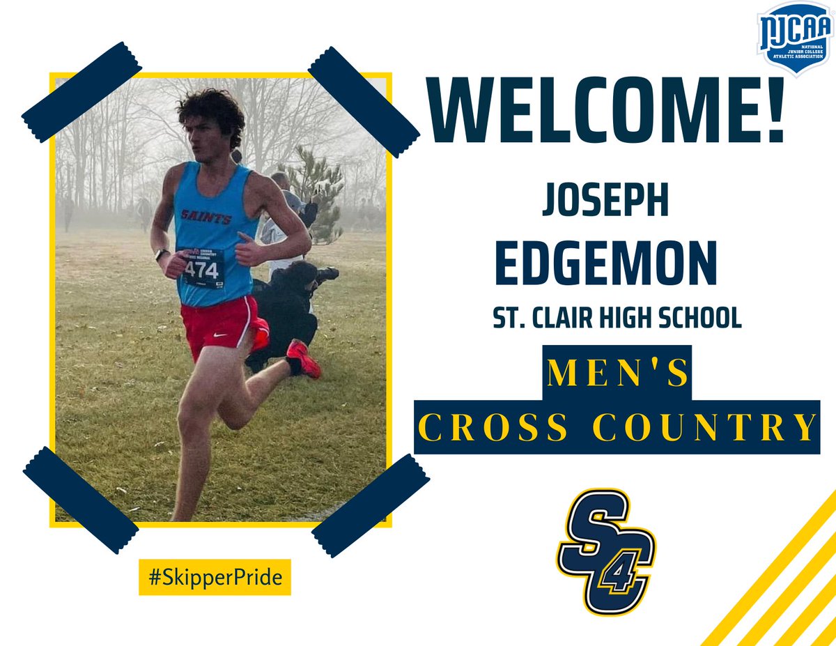 sc4athletics's tweet photo. Cross-Country Signing
 
Congratulations to Joseph Edgemon on his commitment to Run Cross-Country at St. Clair County Community College! Joseph comes to us from St. Clair High School
 
#SkipperPride https://t.co/kpTtMUJVDM
