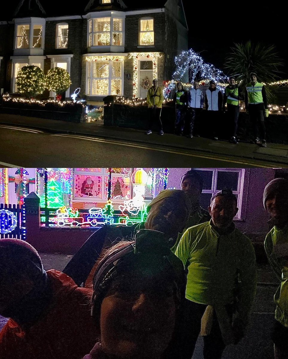 Run4AllNeath's tweet photo. Not sure how cold it was out on our runs last night…. we only know it was cold 🥶 
We did have a great time running past all the pretty Christmas lights around Neath tho.

#hillbillies #run4allneath #run4all  #christmaslights #winterrunning #runningwithfriends #runningclub https://t.co/xiWo9Vcbp1