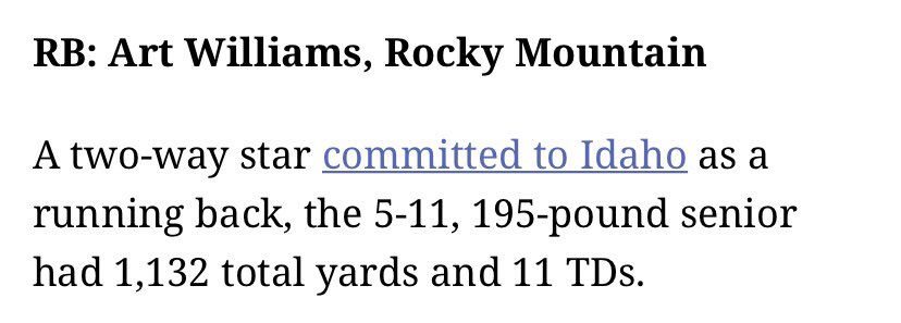 First team all state! <a href="/gorockyfootball/">Rocky Football</a> @GoodEatzSWR <a href="/VandalFootball/">Idaho Football</a> <a href="/taylorjbateman/">Coach T</a>