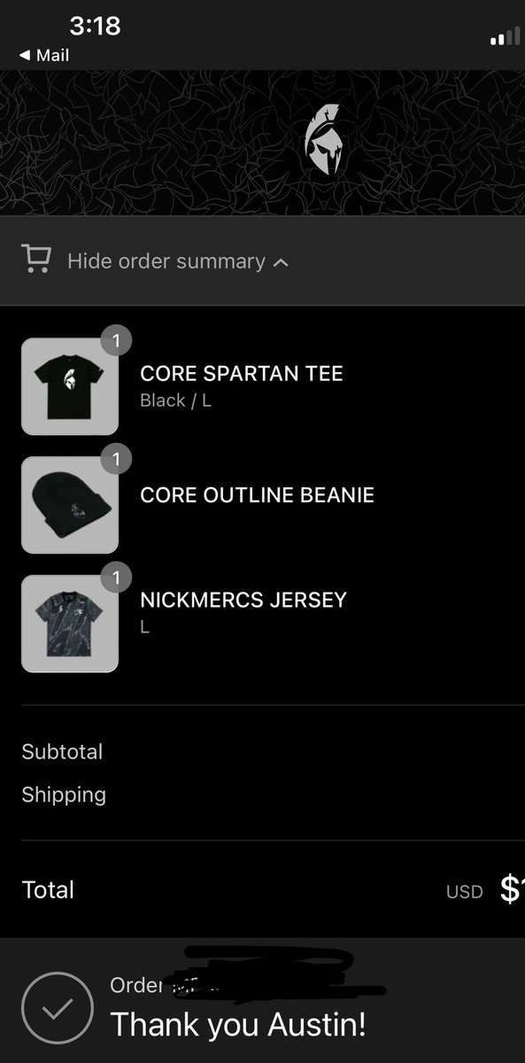 AustinJohnson5's tweet photo. Couldn’t make up my mind so I had to come back a second time @NICKMERCS … the hat went out of stock when I was checking out so I guess I’ll be back a third time. #mfam #mfamshop https://t.co/kzfCVq6V2c