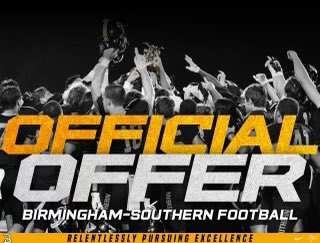 EJ Smith (@ejmccallie98) on Twitter photo After a great conversation with <a href="/coachcdudley/">Charlie Dudley</a> I’m Blessed to receive an offer from Birmingham Southern!! <a href="/BSCFootball/">BSC Football</a> <a href="/cosimp4real/">coachsimpson</a> <a href="/rjja1617/">Ralph Potter</a> <a href="/athletics_wave/">Steve Matthews</a> <a href="/NCEC_Recruiting/">NPA</a> After a great conversation with <a href="/coachcdudley/">Charlie Dudley</a> I’m Blessed to receive an offer from Birmingham Southern!! <a href="/BSCFootball/">BSC Football</a> <a href="/cosimp4real/">coachsimpson</a> <a href="/rjja1617/">Ralph Potter</a> <a href="/athletics_wave/">Steve Matthews</a> <a href="/NCEC_Recruiting/">NPA</a>