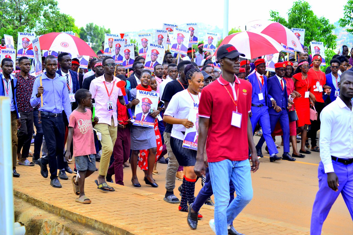 koholowafula's tweet image. Today,I managed to fully nominate as Guild Presidential Candidate.I extend my vote of applause to the students of @kyambogou for taking part in the Radical march to the nomination grounds.Victory belongs to us; Indeed we are the @NupUg!